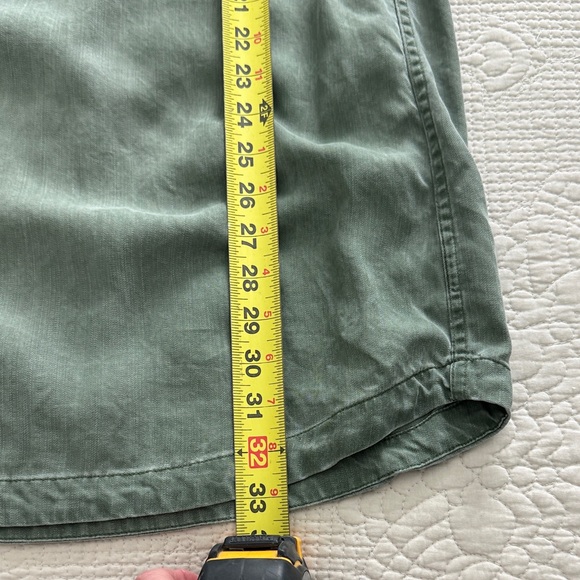 Green Denim old Navy Utility Button-Up Shirt Dress vintage olive green denim - Picture 9 of 11